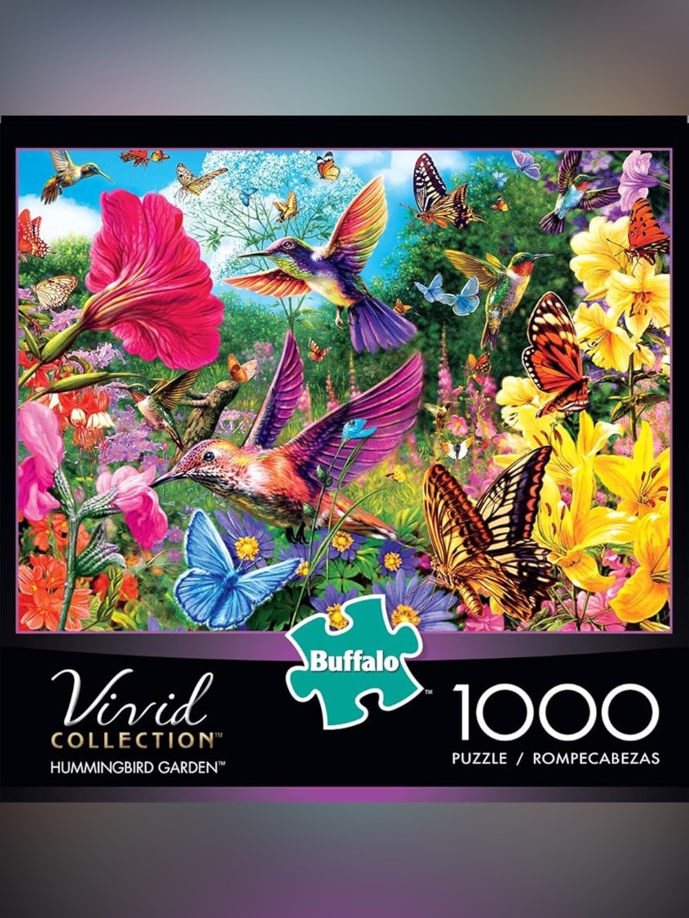 Buffalo Vivid Collection Hummingbird Garden 1000-Piece Puzzle